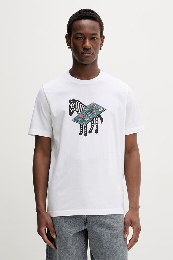 PS Paul Smith tricou pentru bărbați, din bumbac alb M2R.011R.VP5801
