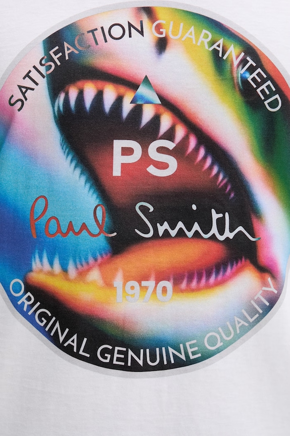 PS Paul Smith t-shirt Ανδρικό βαμβακερό M2R.220X.VP5790 λευκό