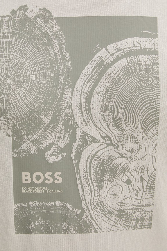 BOSS Orange tricou din bumbac Te_Imprint 50556007 gri