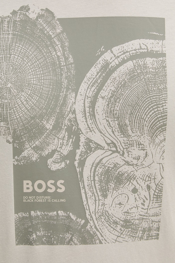 BOSS Orange tricou din bumbac Te_Imprint 50556007 gri