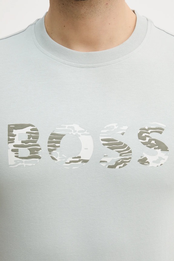 Pamučna majica BOSS Orange Te_Insignia 50556009 tirkizna