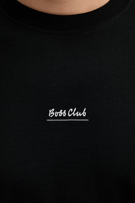 Bavlnené tričko BOSS Orange Te_BossClub 50556033 čierna