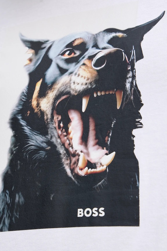 BOSS Orange tricou din bumbac Te_Dobermann 50558965 alb