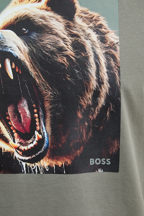 Bavlnené tričko BOSS Orange Te_Dobermann 50558965 zelená