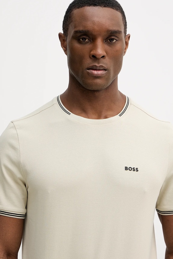 BOSS Green tricou Taul bej 50521245
