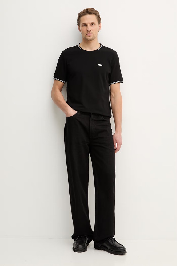 BOSS Green tricou Taul 50521245 negru SS26