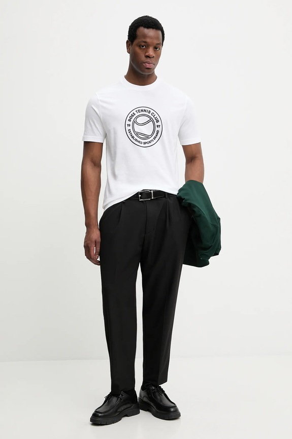 Бавовняна футболка BOSS Green TS_Join Logo 50553648 білий SS26