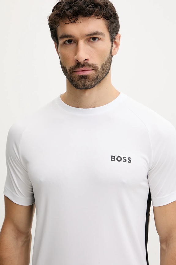 Tričko BOSS Green TS_TOC Spin CB bílá 50554544