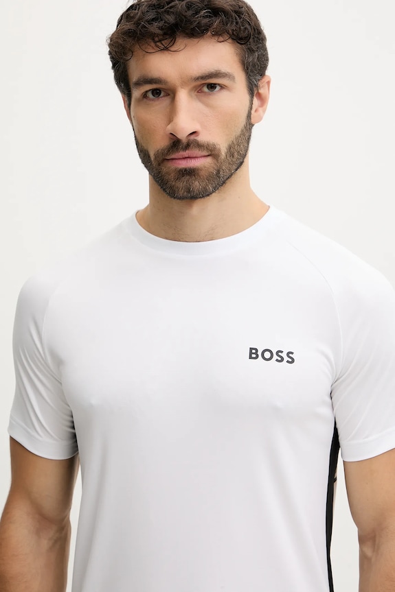 Tričko BOSS Green TS_TOC Spin CB bílá 50554544