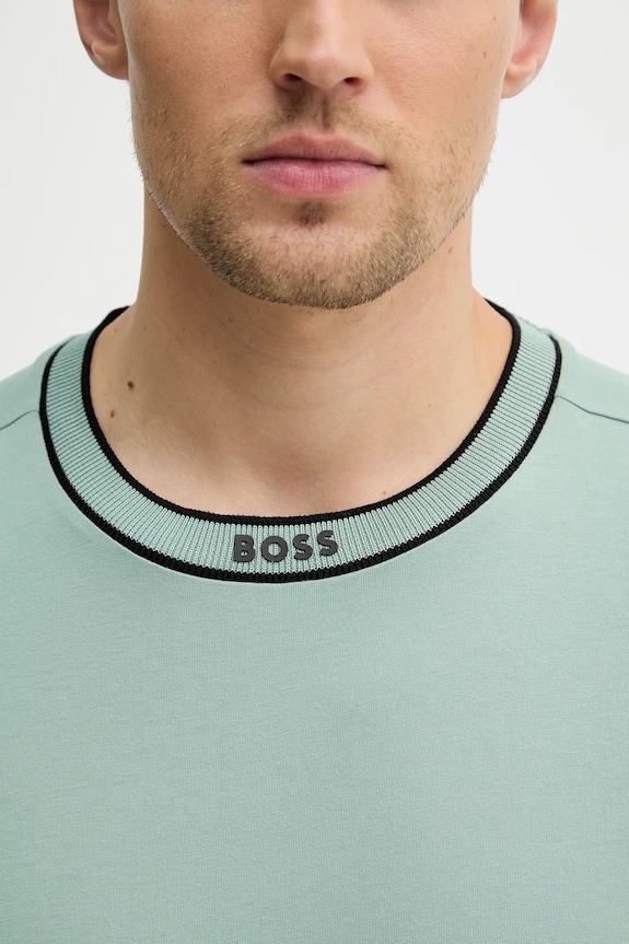 BOSS Green tricou din bumbac Tee 5 50554862 turcoaz