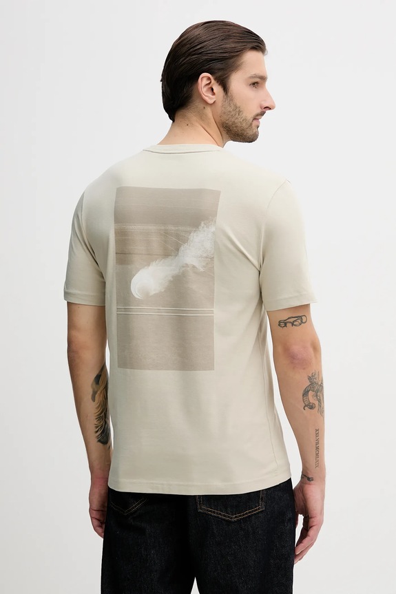 Ρούχα Μπλουζάκι BOSS Green TS_Join GRX 50557354 μπεζ