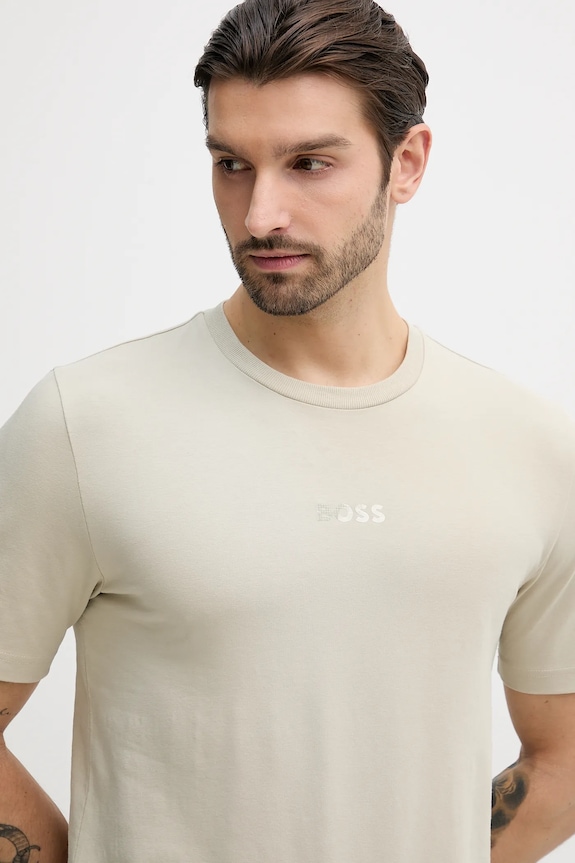 Μπλουζάκι BOSS Green TS_Join GRX μπεζ 50557354
