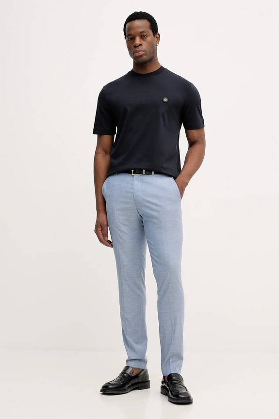 BOSS tričko pánske bavlnené C-Taut 01 50555844 tmavomodrá SS26