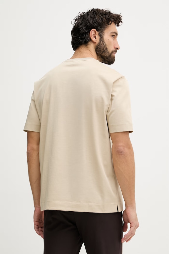 Îmbrăcăminte BOSS tricou bărbătesc din bumbac C-Tames 98 50559050 bej