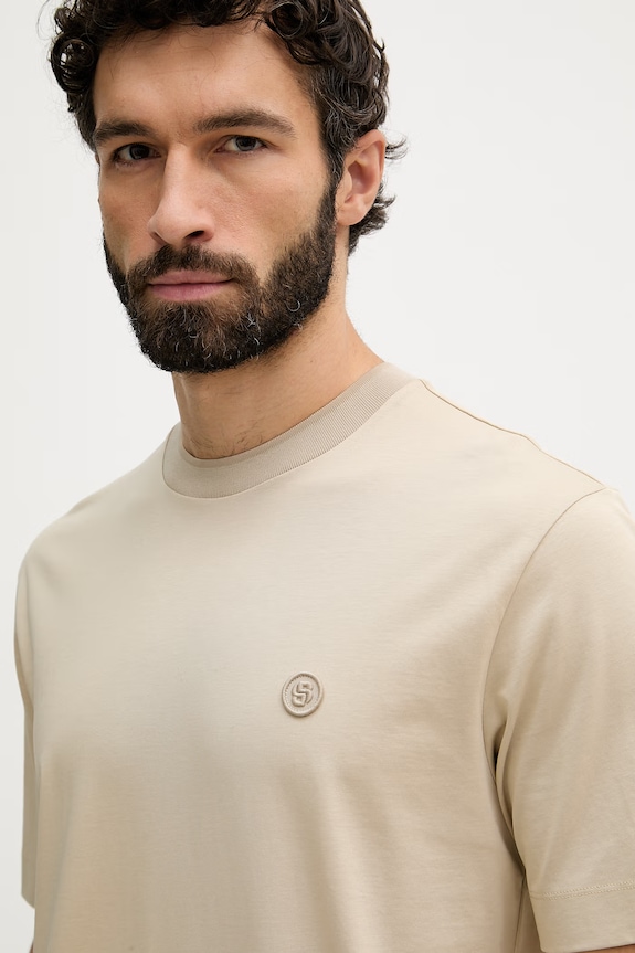 BOSS tricou bărbătesc din bumbac C-Tames 98 bej 50559050
