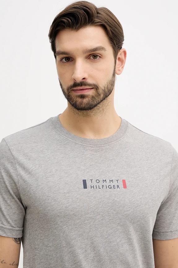 Tommy Hilfiger t-shirt bawełniany szary MW0MW41453
