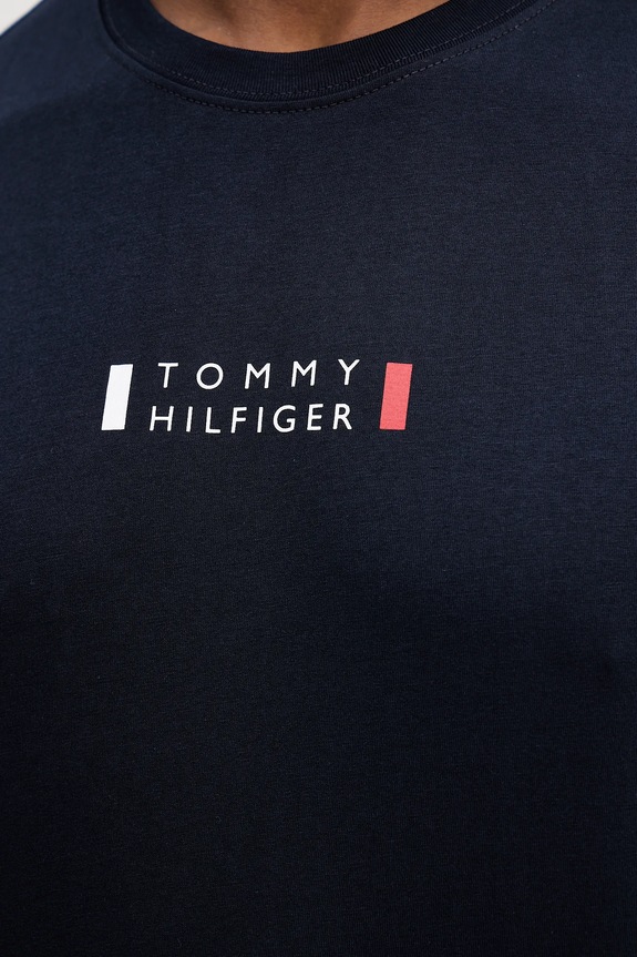 Tommy Hilfiger t-shirt bawełniany MW0MW41453 granatowy