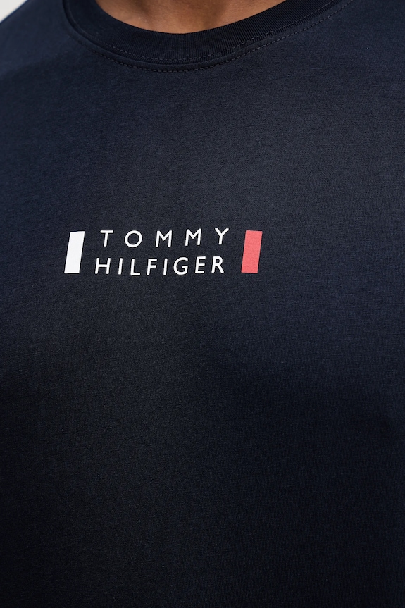 Tommy Hilfiger t-shirt bawełniany MW0MW41453 granatowy