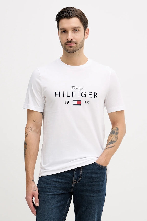 Tommy Hilfiger pamut póló pamut fehér MW0MW41455