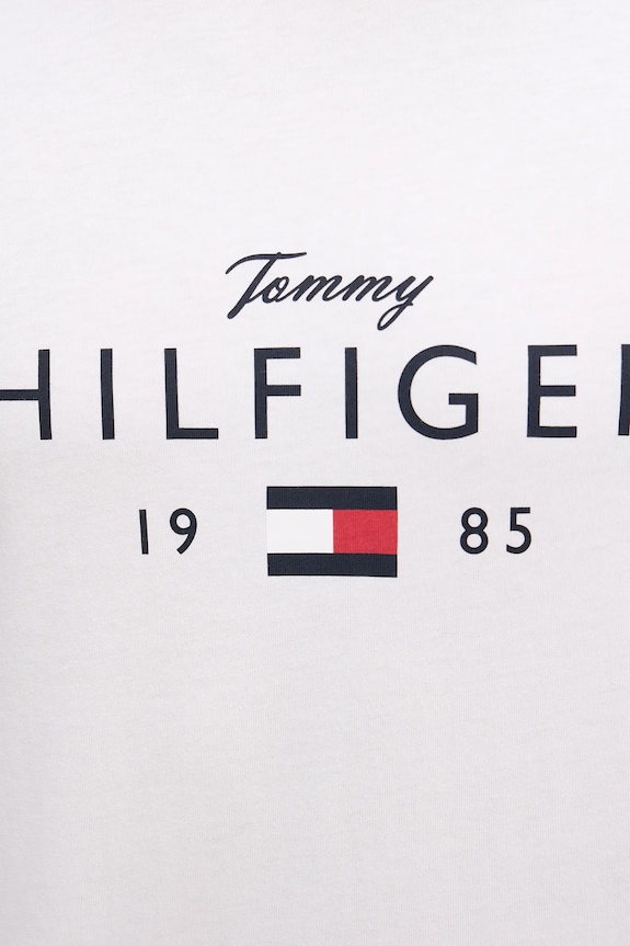 Tommy Hilfiger pamut póló MW0MW41455 fehér