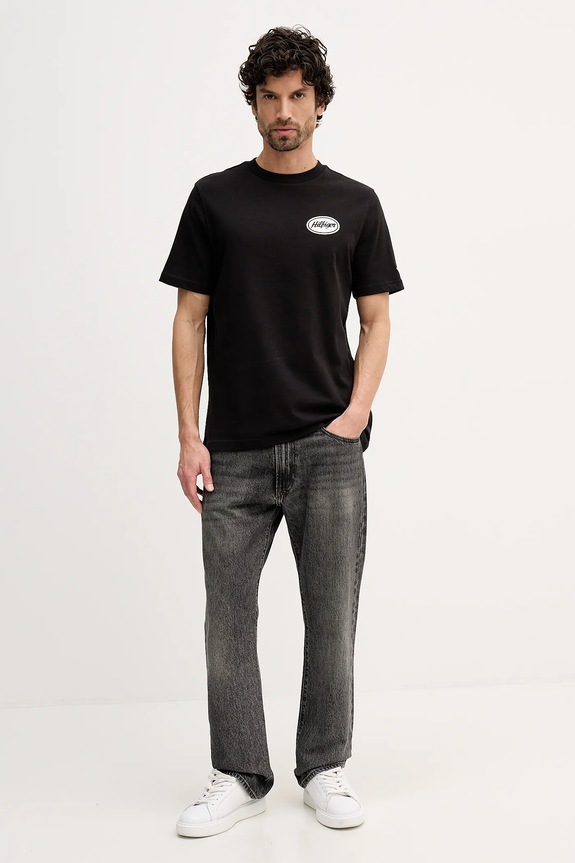 Tommy Hilfiger t-shirt bawełniany MW0MW41460 czarny SS26
