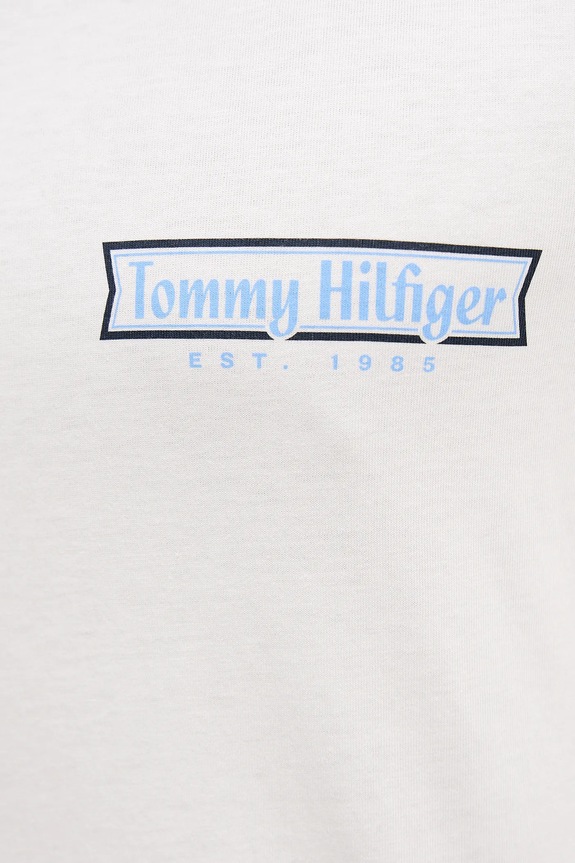Βαμβακερό μπλουζάκι Tommy Hilfiger MW0MW41465 λευκό