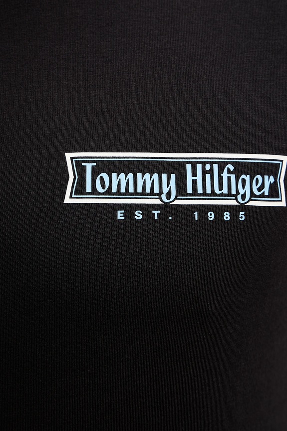 Βαμβακερό μπλουζάκι Tommy Hilfiger MW0MW41465 μαύρο