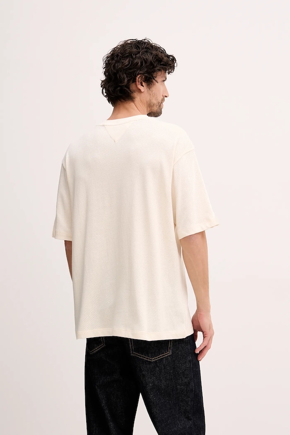 Odzież Tommy Hilfiger t-shirt bawełniany MW0MW41466 beżowy