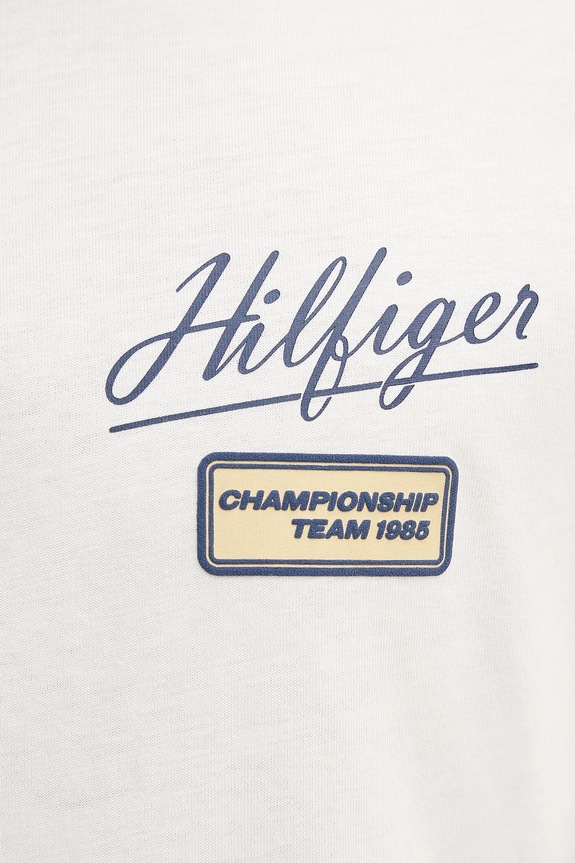 Βαμβακερό μπλουζάκι Tommy Hilfiger MW0MW41471 μπεζ