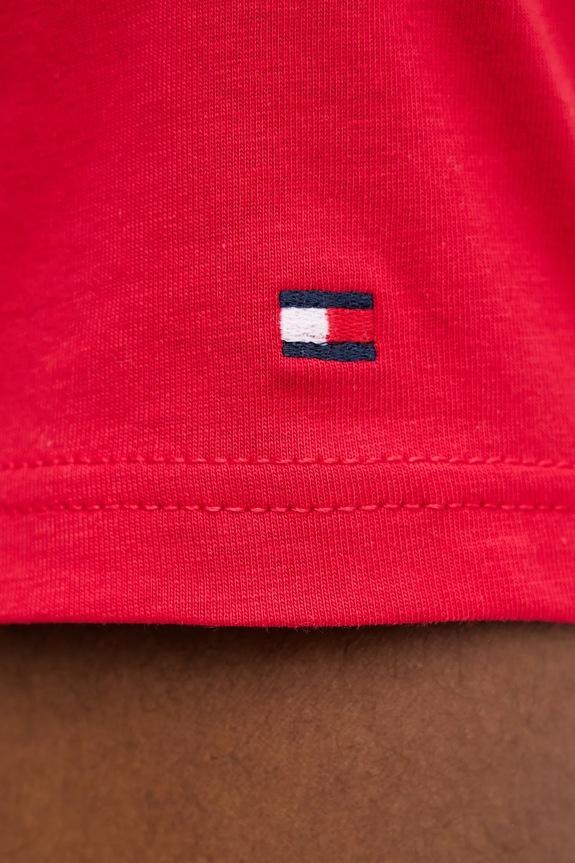 Βαμβακερό μπλουζάκι Tommy Hilfiger MW0MW41471 κόκκινο