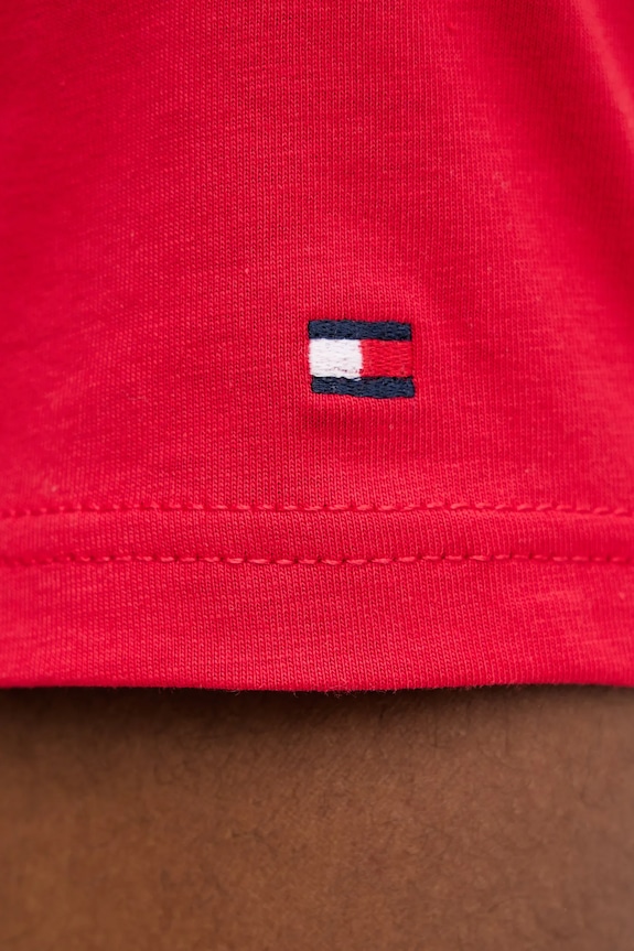 Βαμβακερό μπλουζάκι Tommy Hilfiger MW0MW41471 κόκκινο