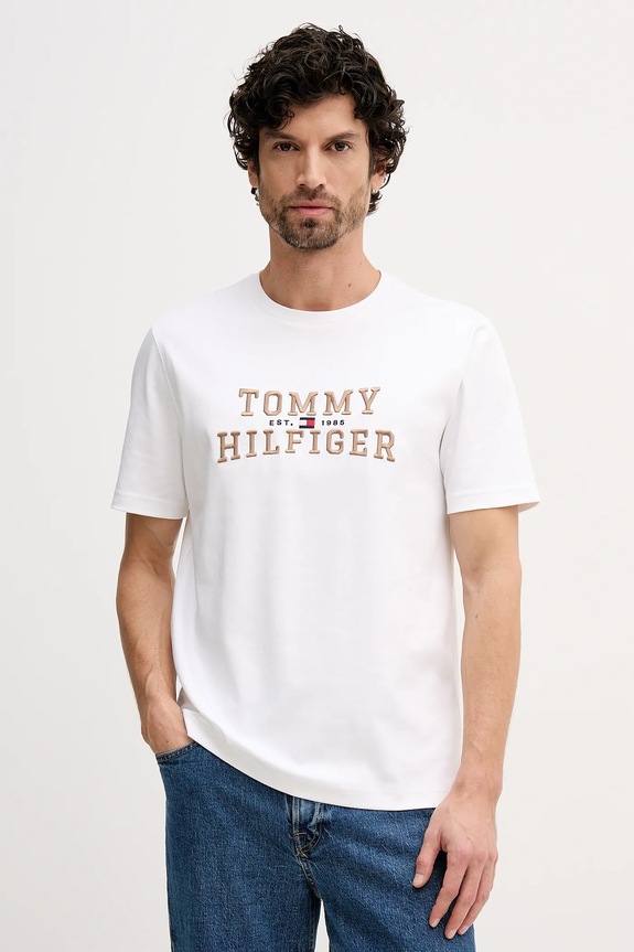 Tommy Hilfiger t-shirt regular beżowy MW0MW42803