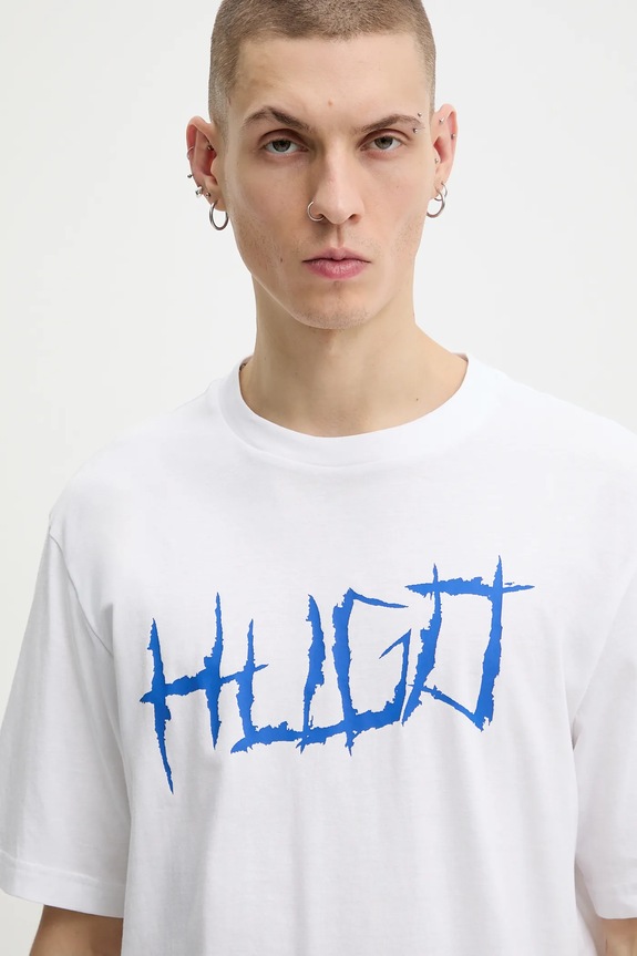 Bavlnené tričko Hugo Blue Namerix biela 50554350