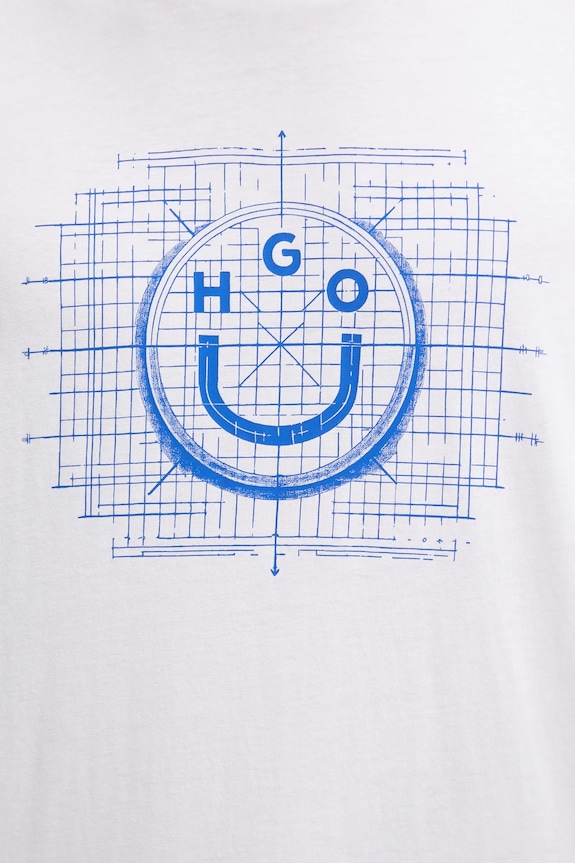 Bavlnené tričko Hugo Blue Namerix 50554350 biela