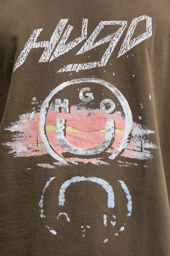 HUGO Blue tricou din bumbac Noctornix 50554368 verde