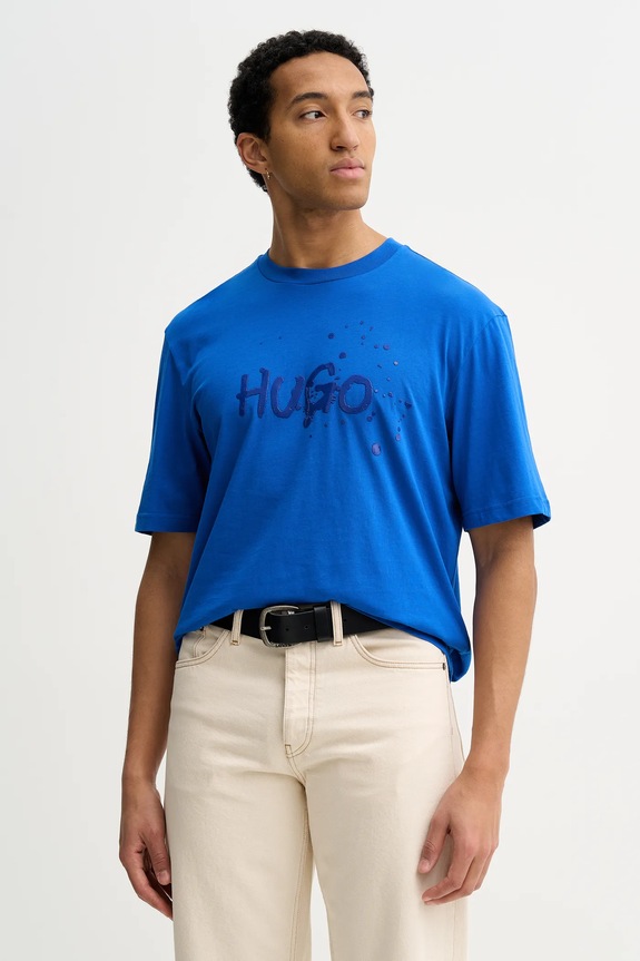 Hugo Blue pamut póló Nierofix pamut kék 50554369