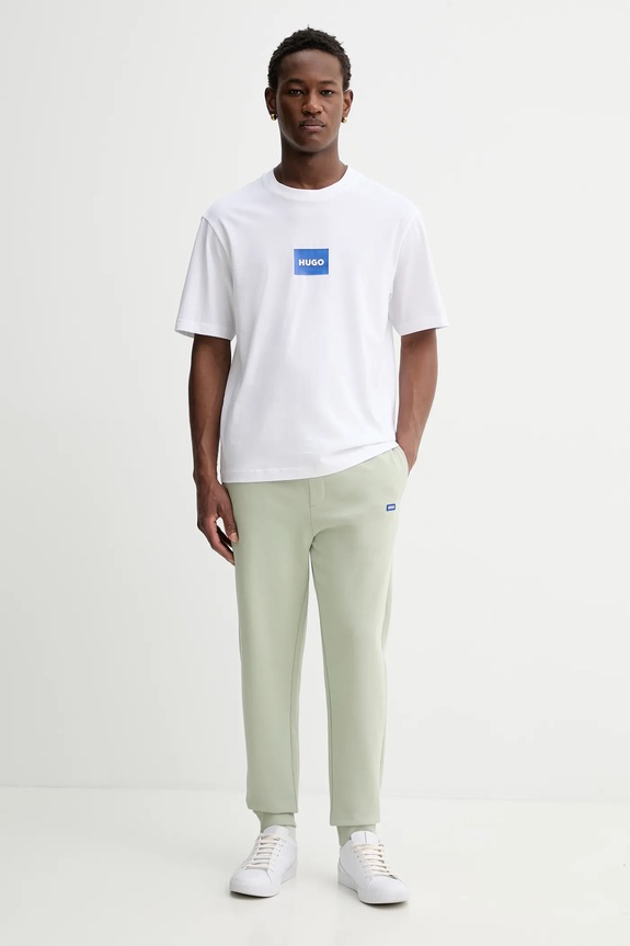 HUGO Blue tricou bărbătesc din bumbac Nayonix 50554382 alb SS26