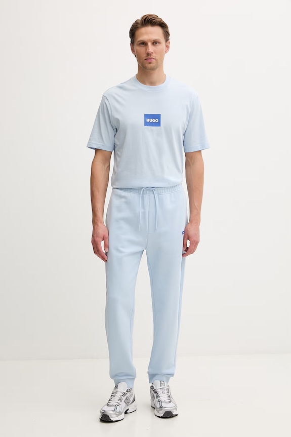 HUGO Blue tričko pánske bavlnené Nayonix 50554382 modrá SS26