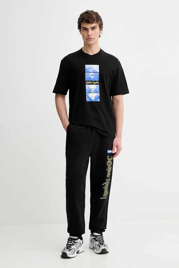 Pamučna majica Hugo Blue HUGO x Jujutsu Kaisen 50554841 crna SS26