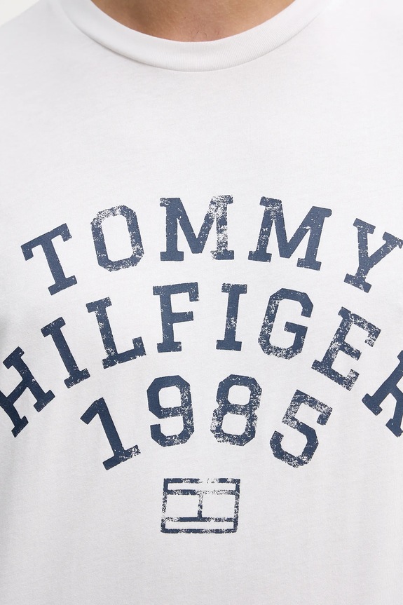 Bavlnené tričko Tommy Hilfiger biela MW0MW41470