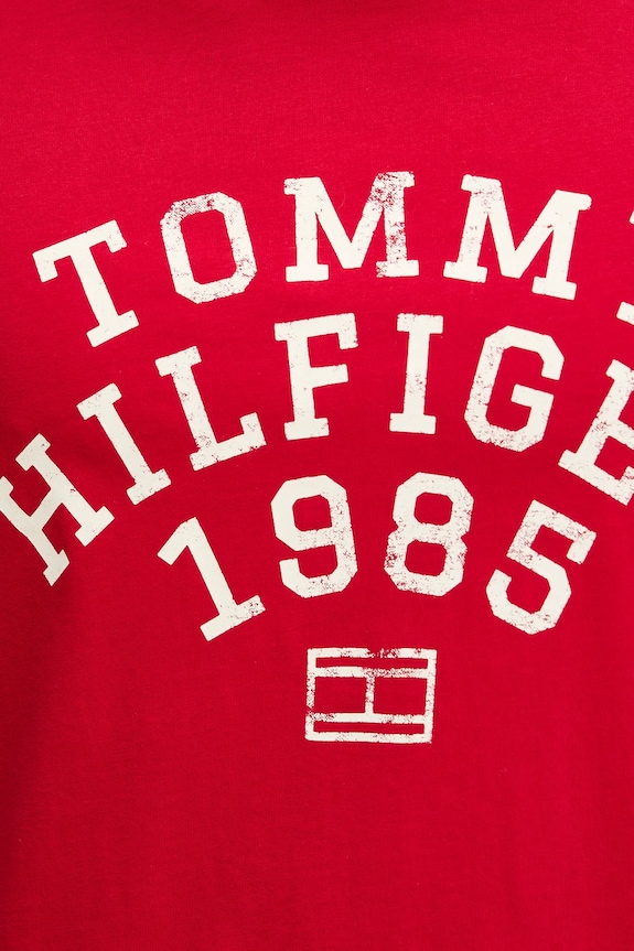 Bavlnené tričko Tommy Hilfiger MW0MW41470 červená