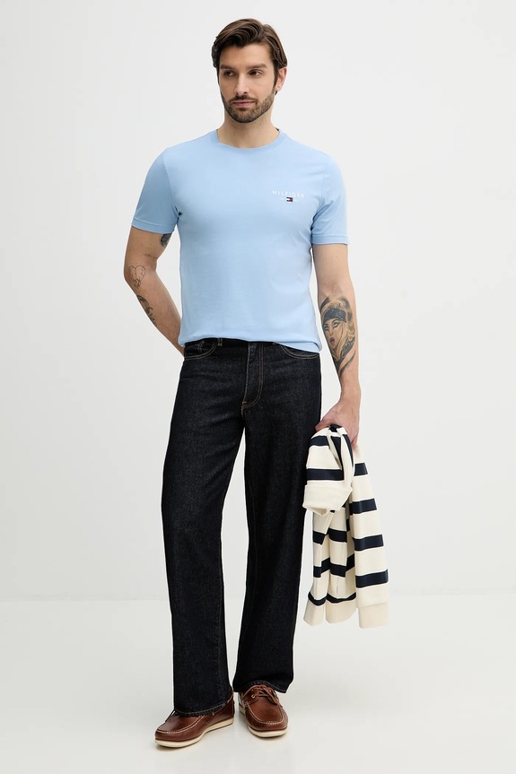 Tričko Tommy Hilfiger MW0MW41456 modrá SS26