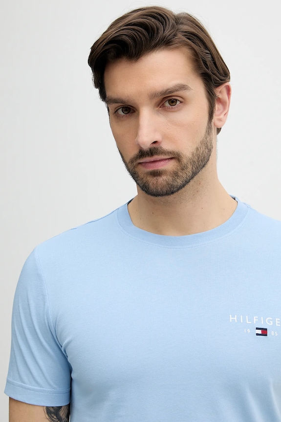 Tričko Tommy Hilfiger modrá MW0MW41456