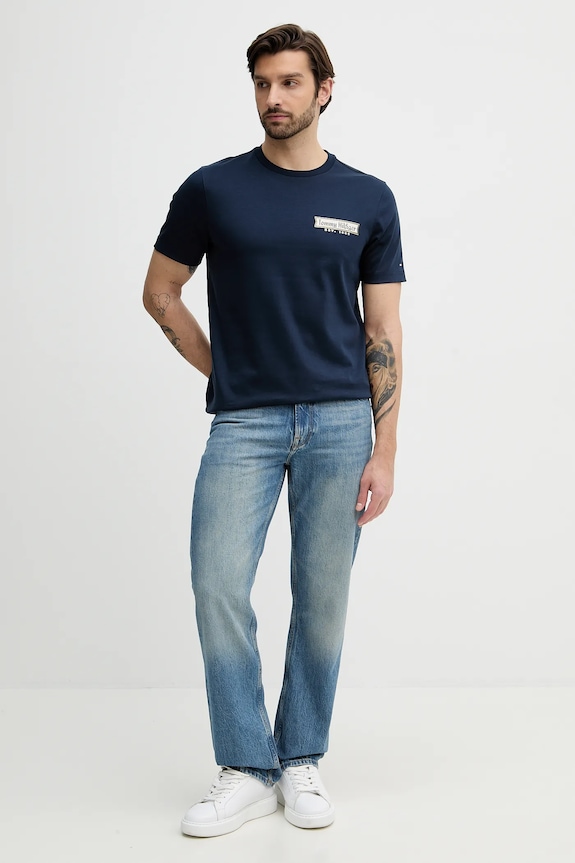 Tričko Tommy Hilfiger MW0MW41463 tmavomodrá SS26