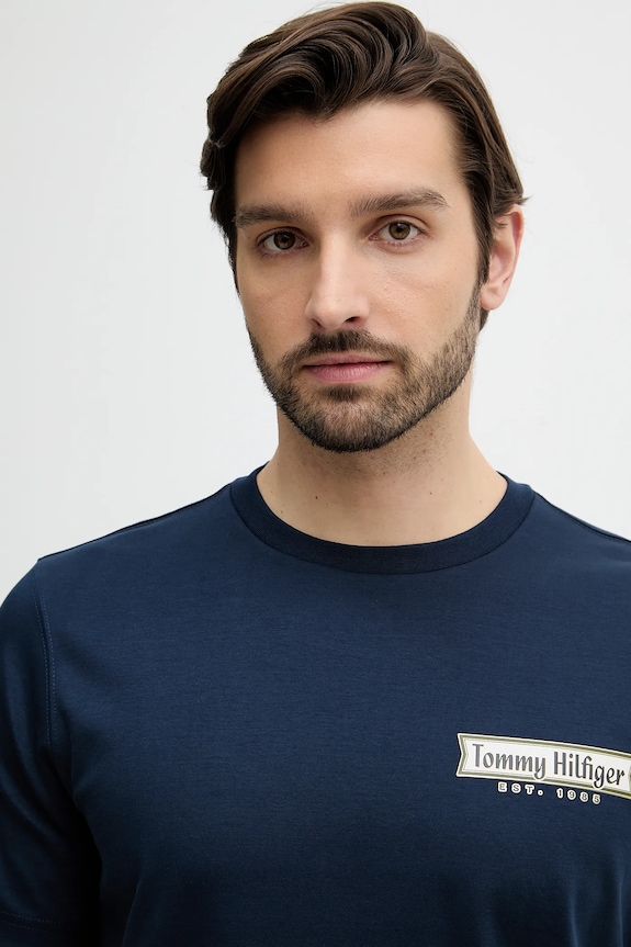 Tričko Tommy Hilfiger tmavomodrá MW0MW41463