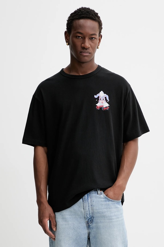 Kenzo tricou din bumbac print negru FG55TS4014SK