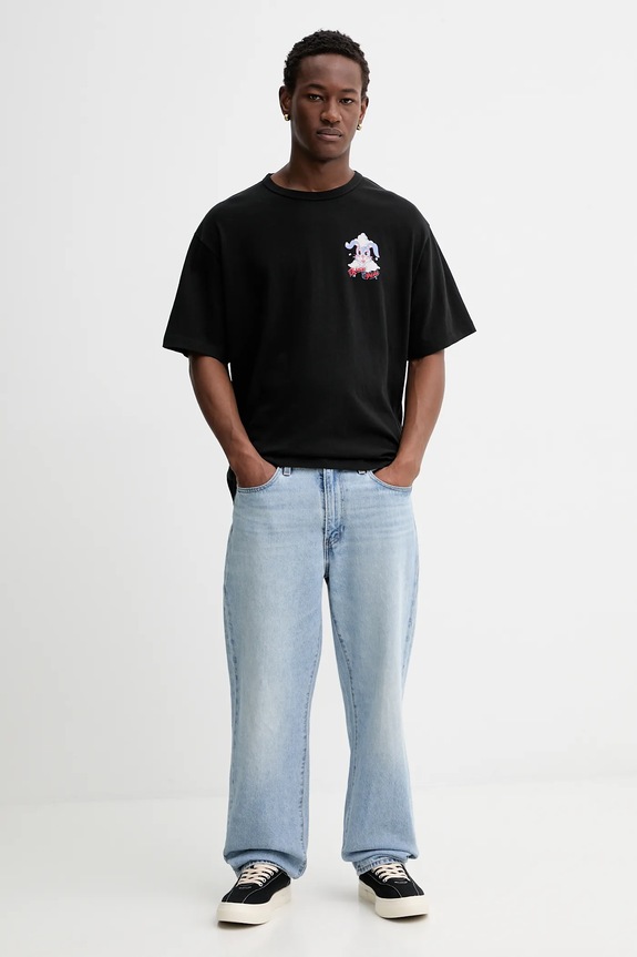 Kenzo tricou din bumbac FG55TS4014SK negru SS26