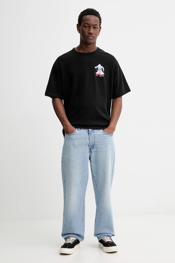 Kenzo tricou din bumbac FG55TS4014SK negru SS26