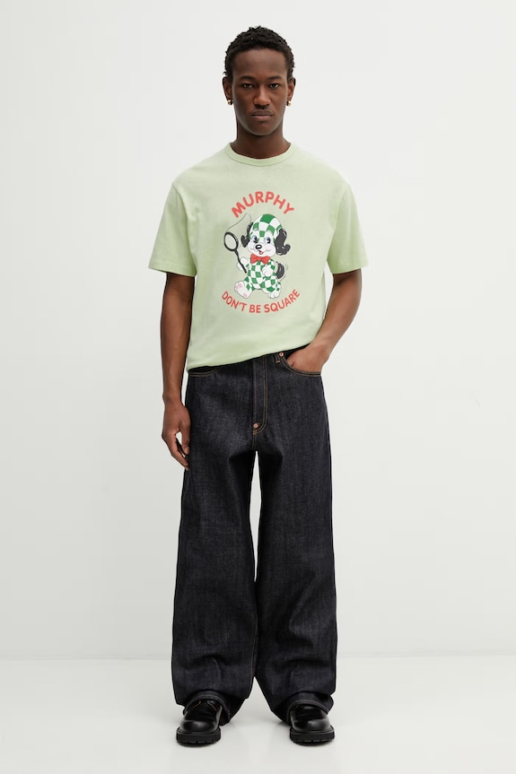 Kenzo tricou din bumbac FG55TS2094SK verde SS26