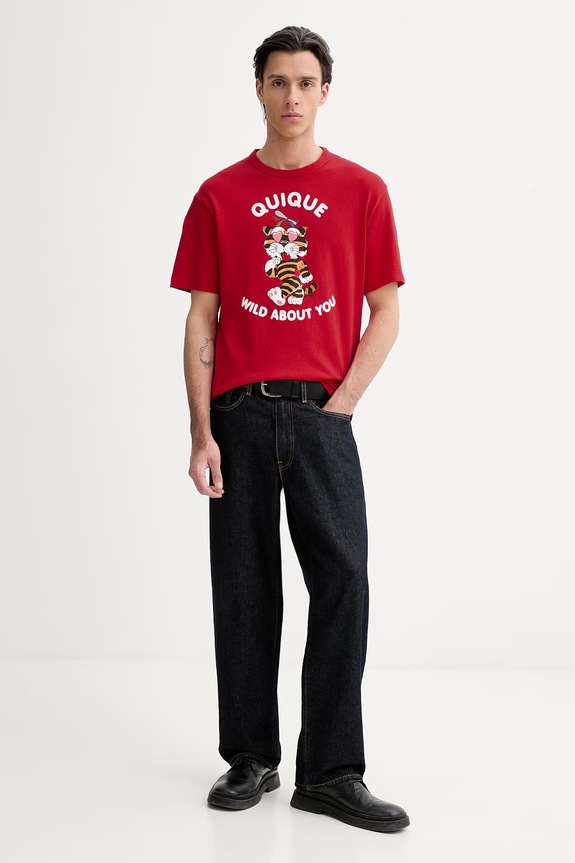 Бавовняна футболка Kenzo FG55TS2124SK червоний SS26
